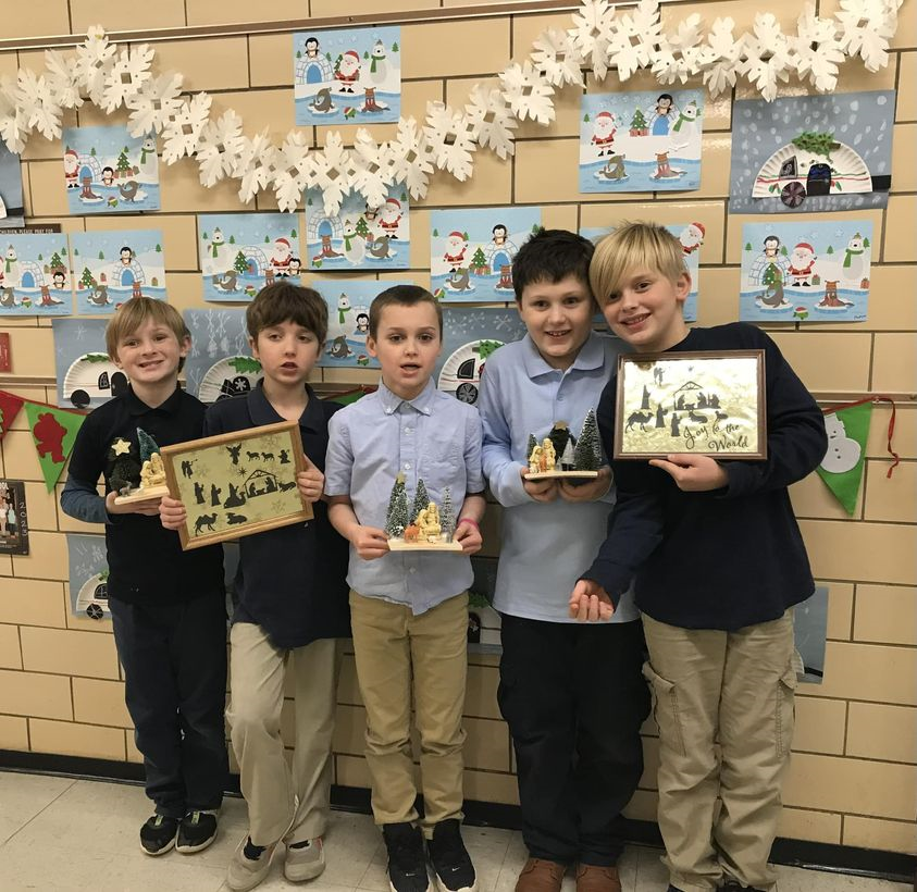 St James Students with Mangers