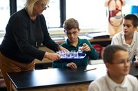 students at desk